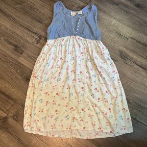 Erika Denim and Floral Casual Sundress